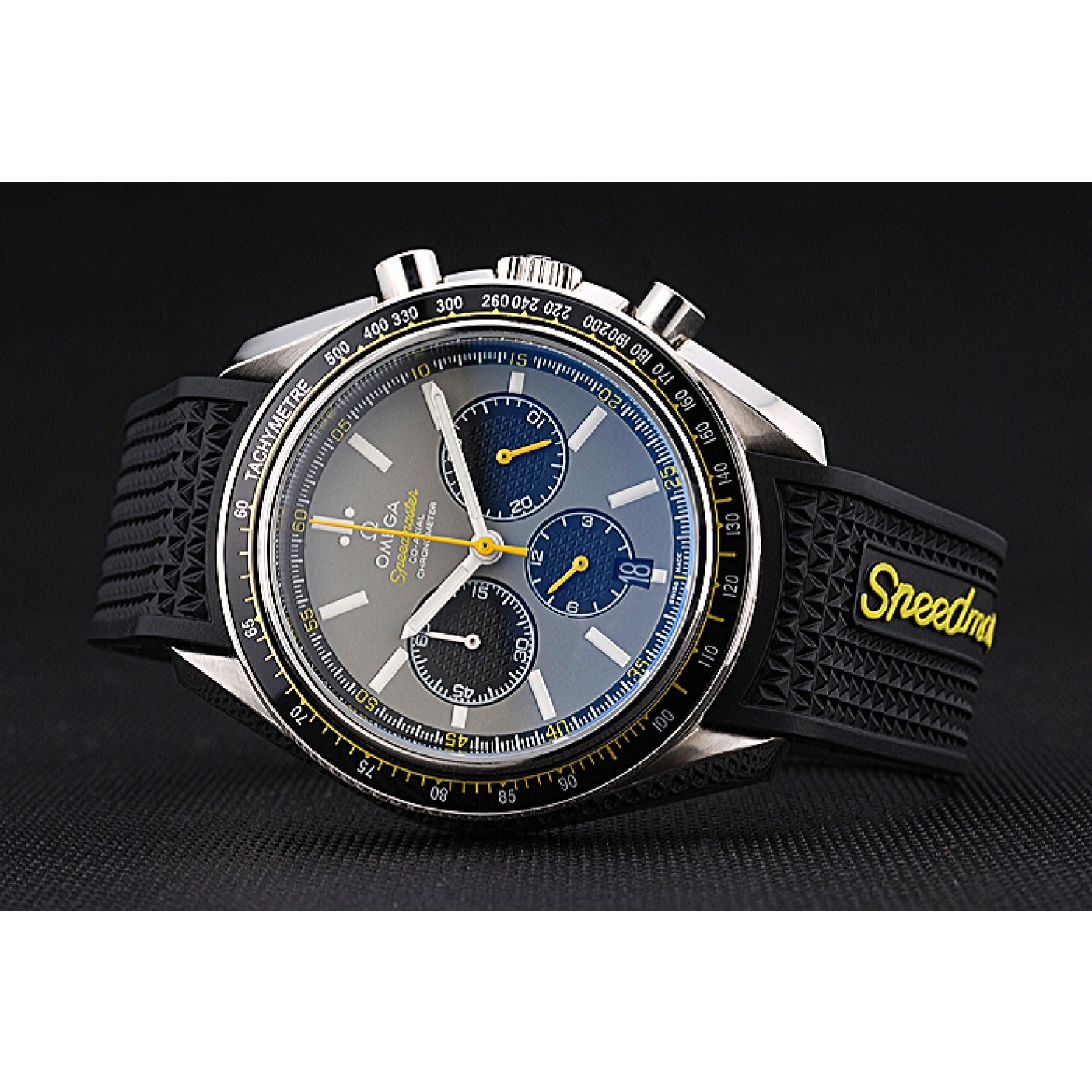 Omega Speedmaster Racing Chronograph Grey Dial Rubber Bracelet 622540