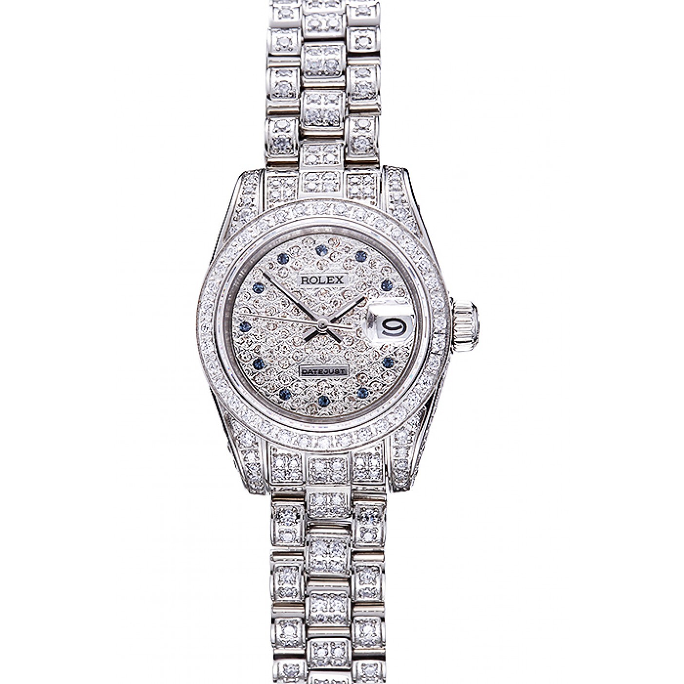 RepTime Watches Swiss Rolex DateJust Diamond Dial Stainless Steel 622022