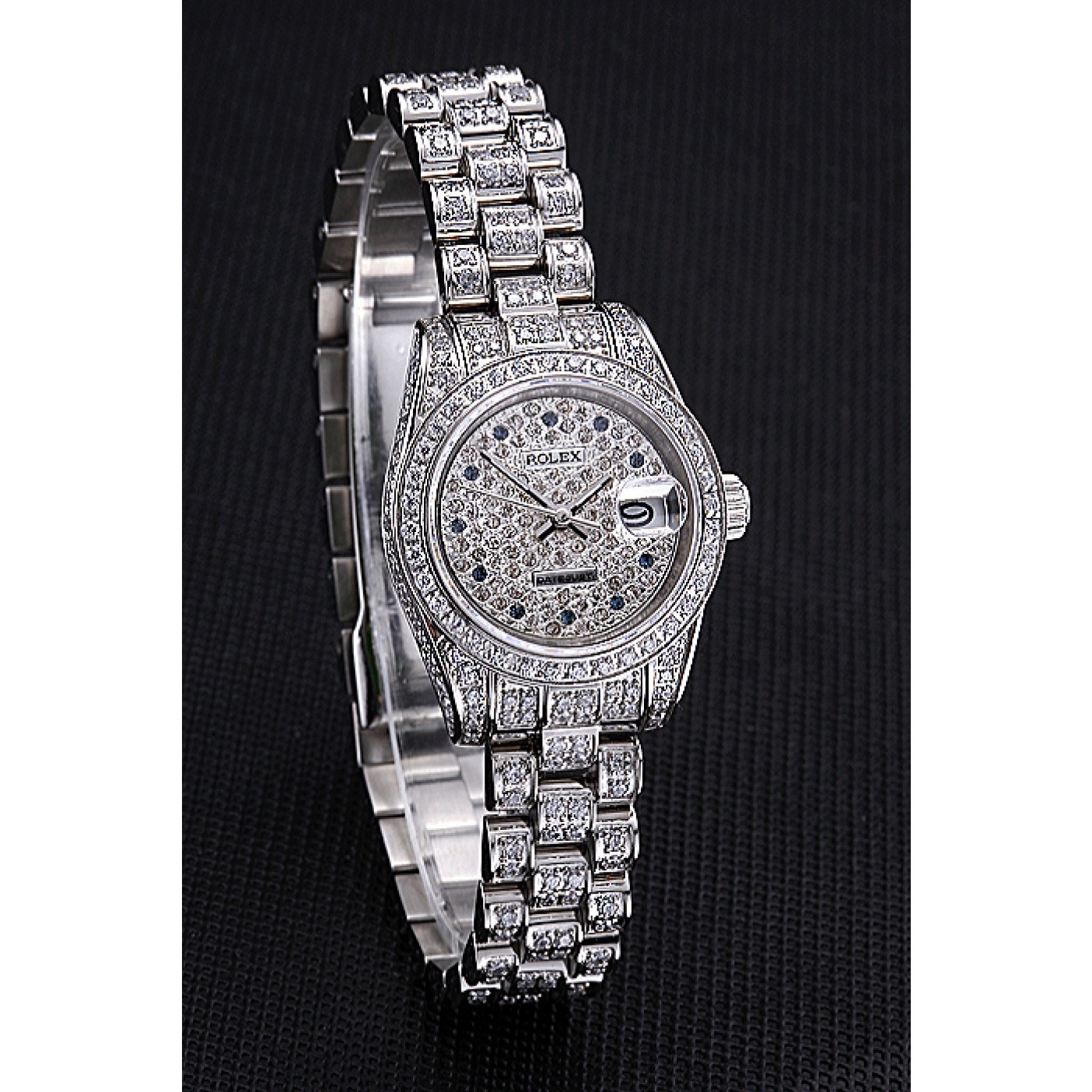 RepTime Watches Swiss Rolex DateJust Diamond Dial Stainless Steel 622022