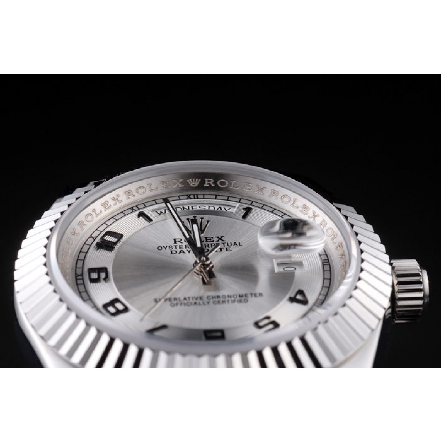 Rolex Day-Date Polished Stainless Steel White Dial