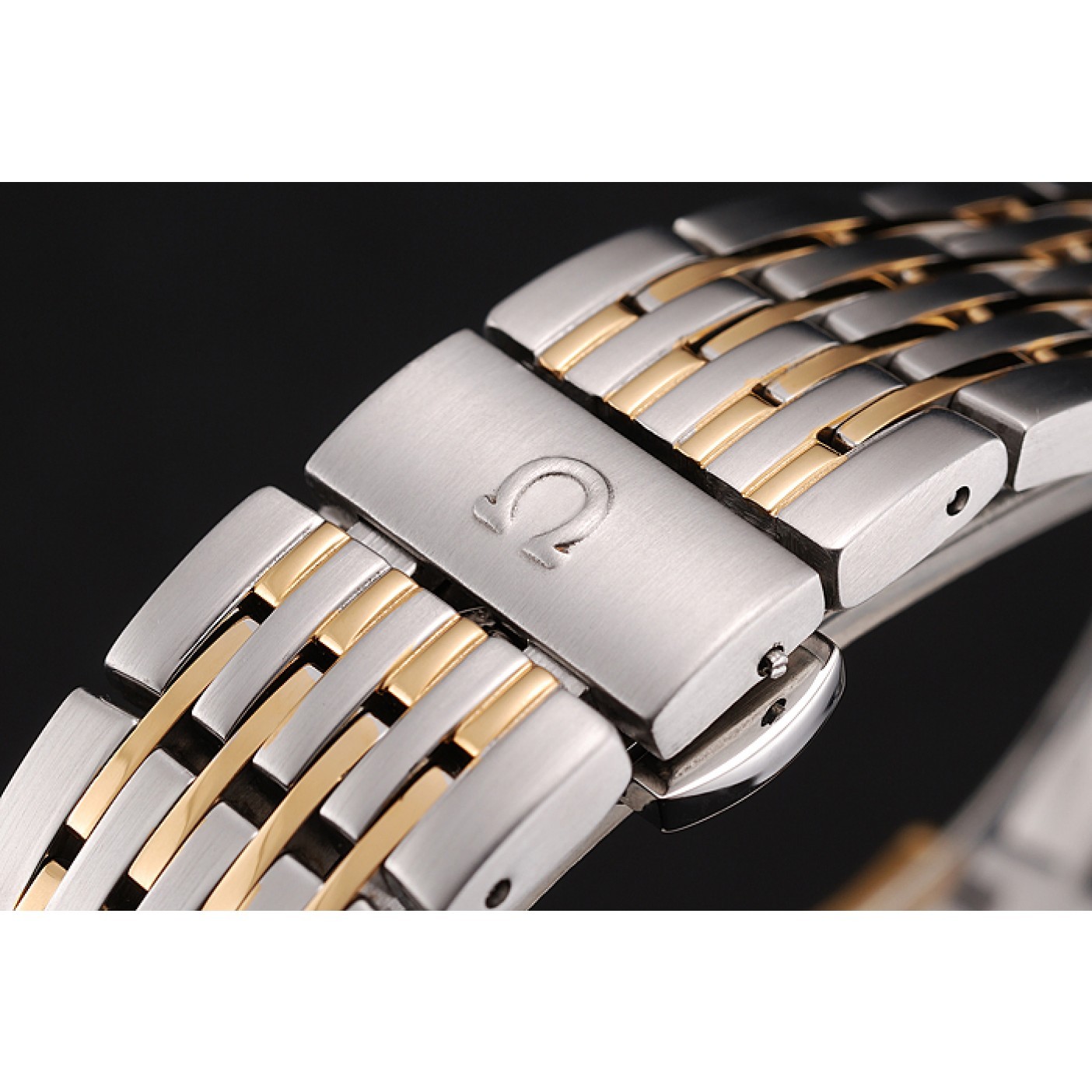 Omega De Ville White Dial Gold Case Two Tone Bracelet 1453785