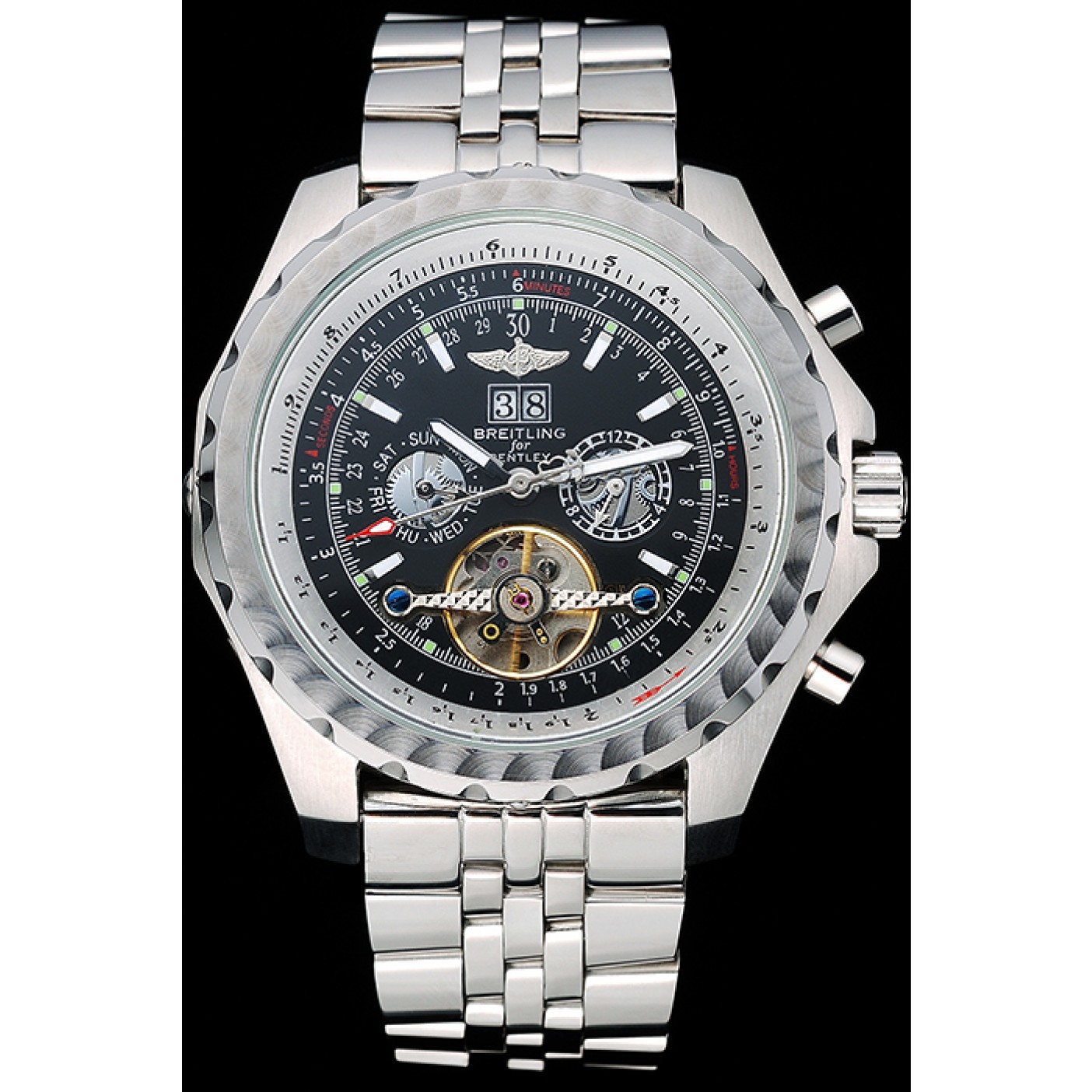 Breitling Bentley Mulliner Tourbillon Black Dial Stainless Steel Case And Bracelet 622731