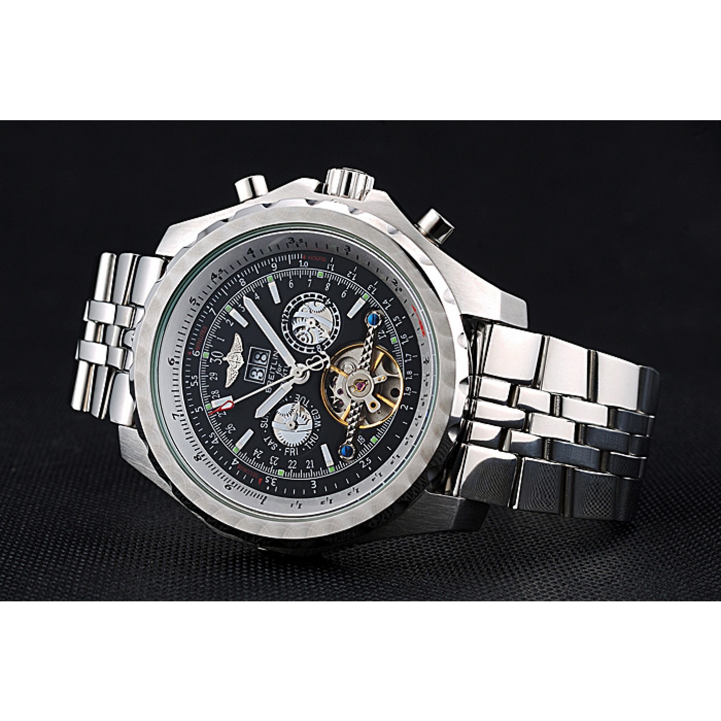 Breitling Bentley Mulliner Tourbillon Black Dial Stainless Steel Case And Bracelet 622731