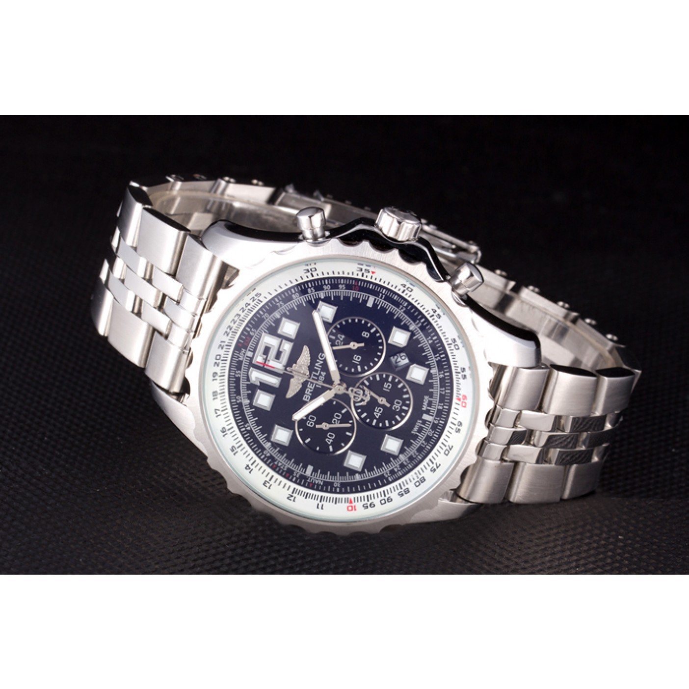 Breitling Navitimer Stainless Steel Strap Black Dial 98236