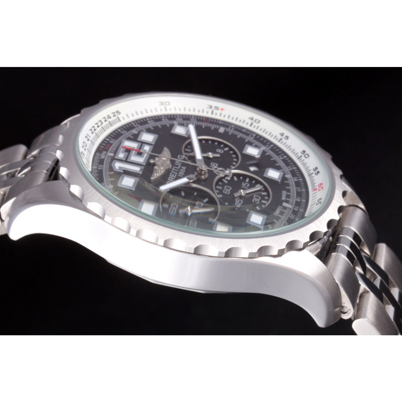 Breitling Navitimer Stainless Steel Strap Black Dial 98236