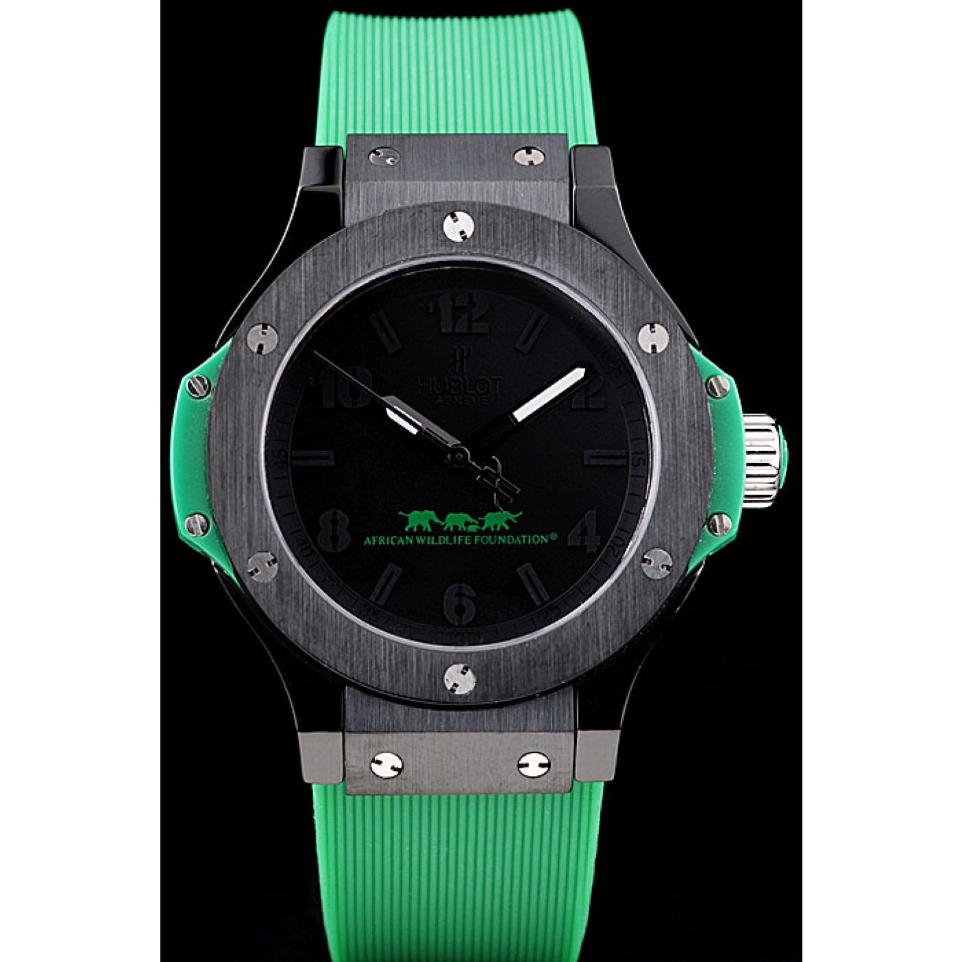 Hublot Big Bang African Wildlife Foundation Green Rubber Strap