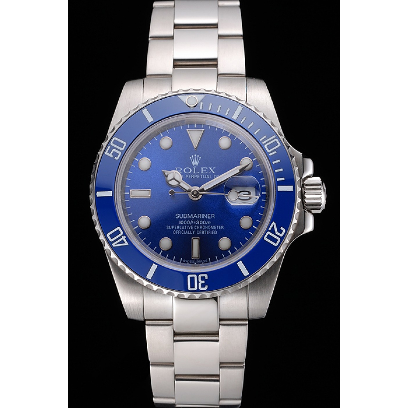 RepTime Watches Rolex Submariner Blue Bezel Blue Dial 98234