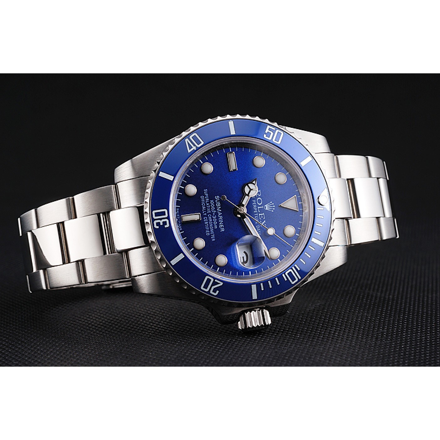 RepTime Watches Rolex Submariner Blue Bezel Blue Dial 98234