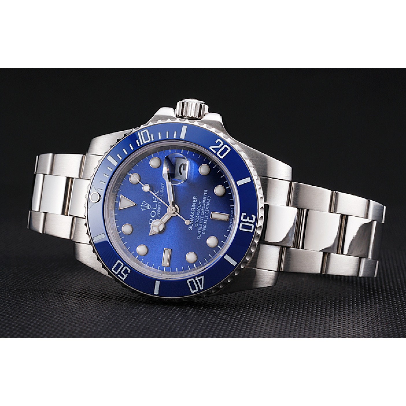 RepTime Watches Rolex Submariner Blue Bezel Blue Dial 98234