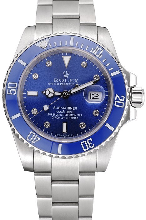 RepTime Watches Rolex Submariner Blue Bezel Blue Dial 98234