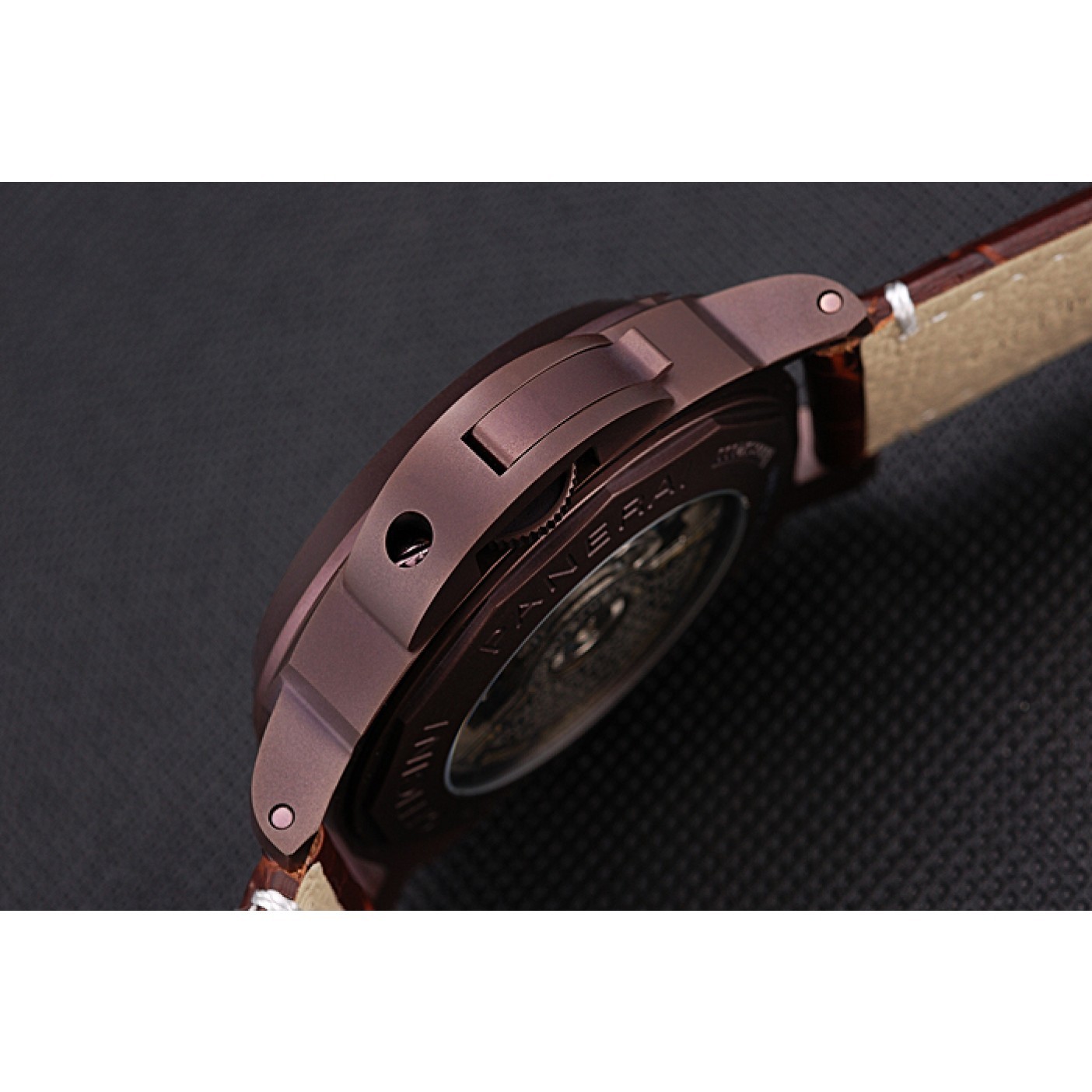 Panerai Luminor Brown Leather Strap Black Dial 80162