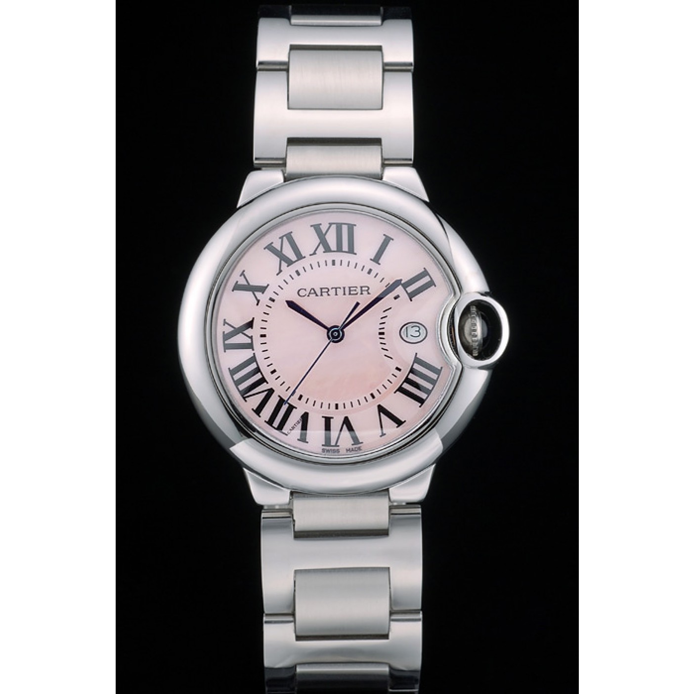 Cartier Ballon Bleu 38mm Pink Dial Stainless Steel Case And Bracelet