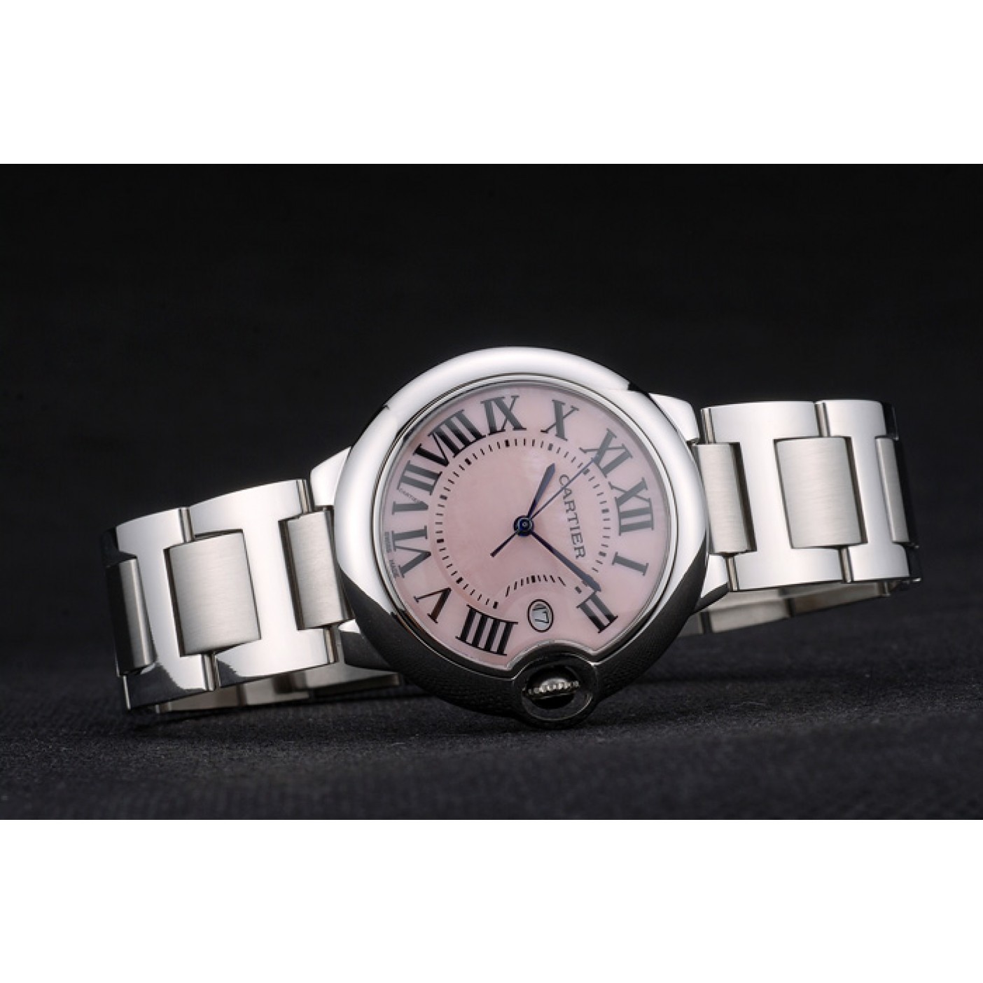 Cartier Ballon Bleu 38mm Pink Dial Stainless Steel Case And Bracelet