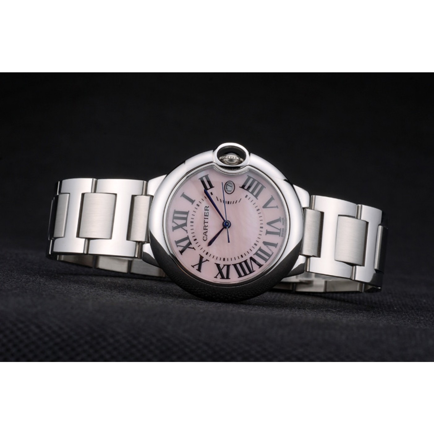 Cartier Ballon Bleu 38mm Pink Dial Stainless Steel Case And Bracelet