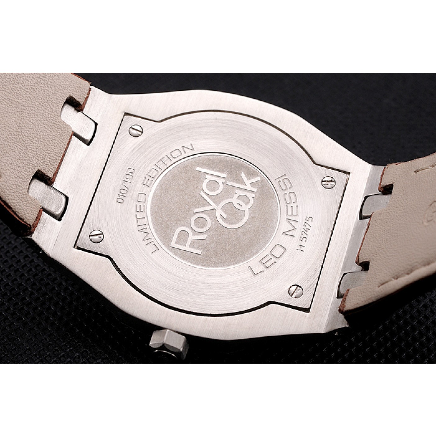 Audemars Piguet Royal Oak Fondation Gray Dial Stainless Steel Case Brown Leather Strap