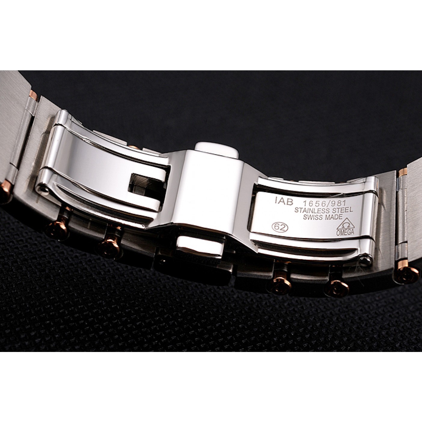 Swiss Omega Constellation White Dial Stainless Steel Case Rose Gold Bezel Two Tone Bracelet