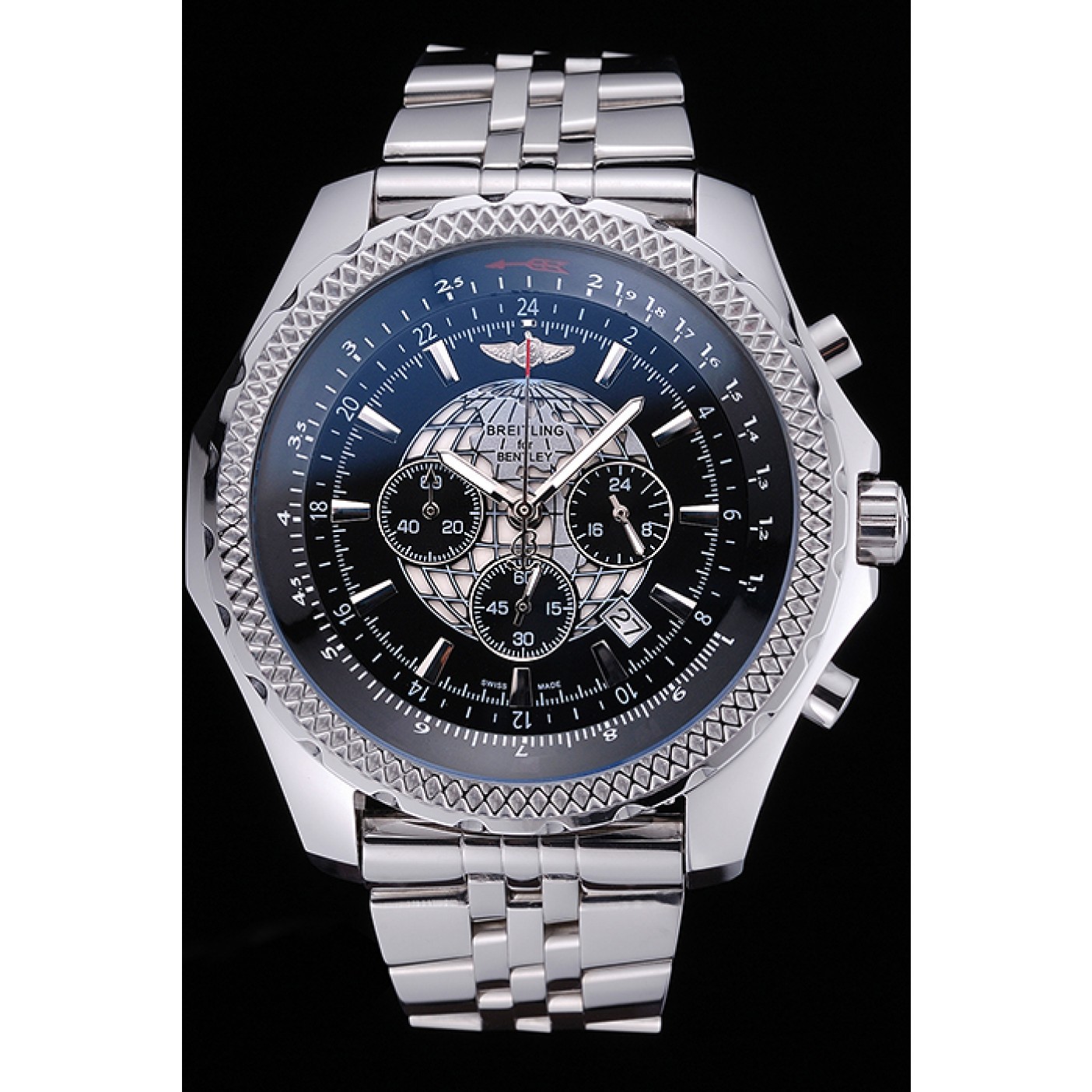 Breitling Bentley B05 Unitime Black Dial Stainless Steel Bracelet 622520