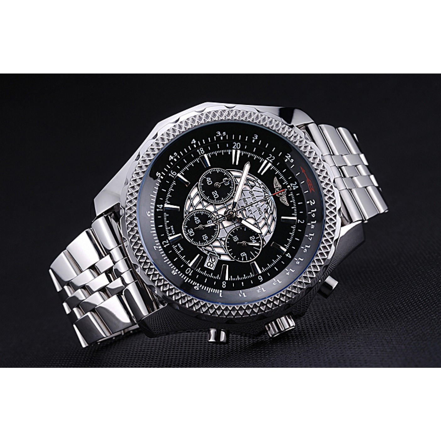 Breitling Bentley B05 Unitime Black Dial Stainless Steel Bracelet 622520