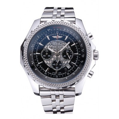 Breitling Bentley B05 Unitime Black Dial Stainless Steel Bracelet 622520