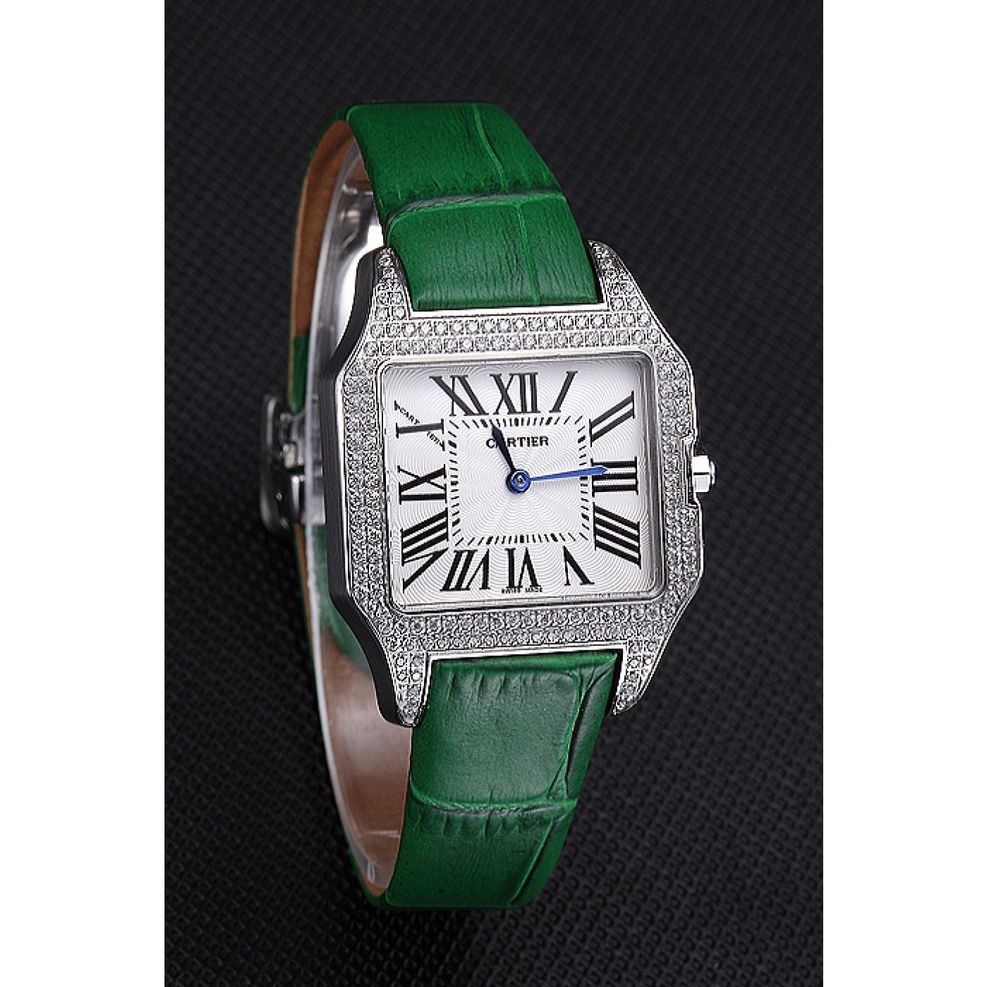 Cartier Santos 100 Diamond Silver Bezel 621914