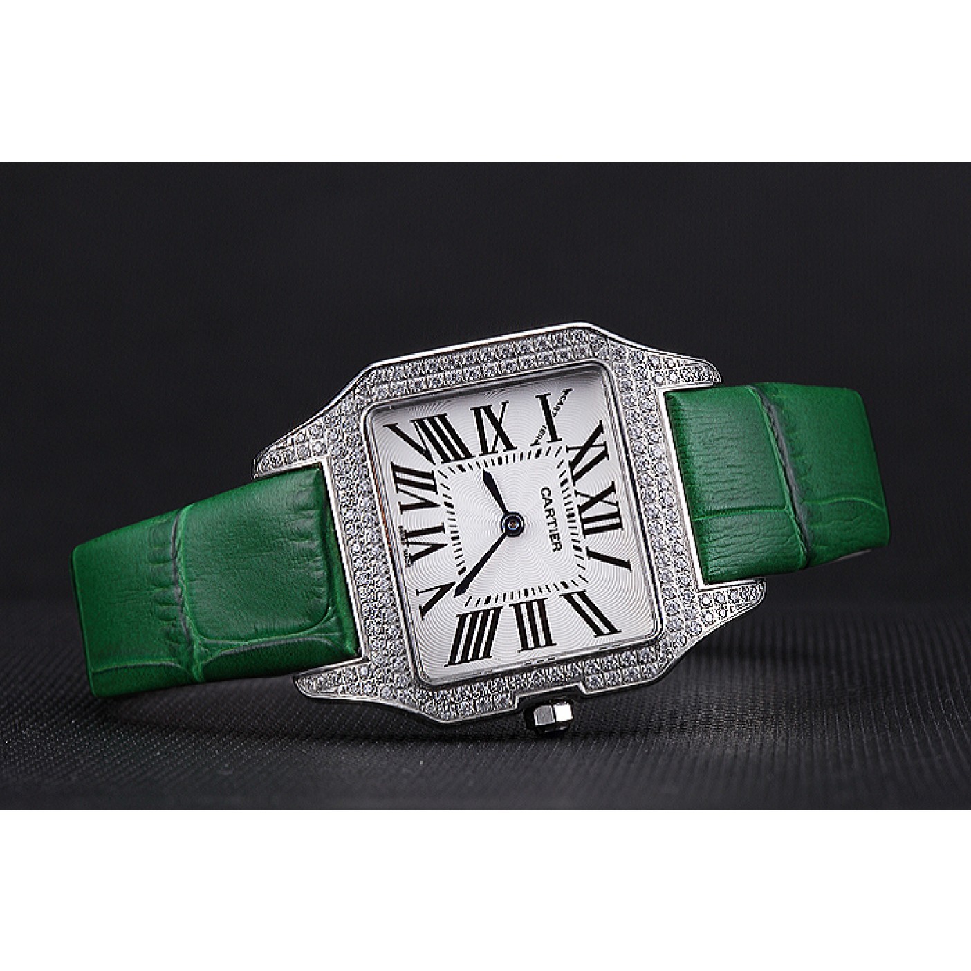 Cartier Santos 100 Diamond Silver Bezel 621914