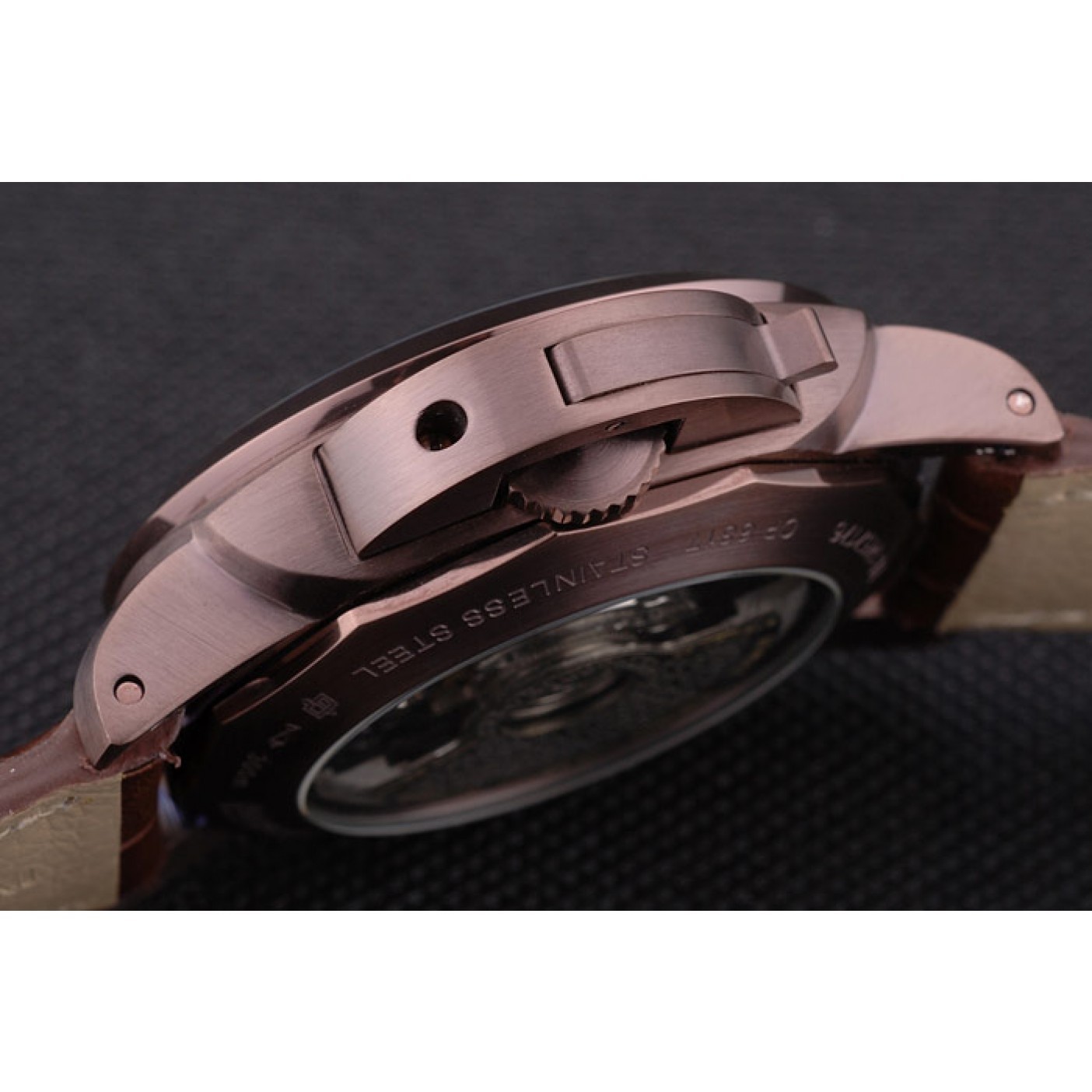 Panerai Luminor Brown Leather Strap Black Dial 80161