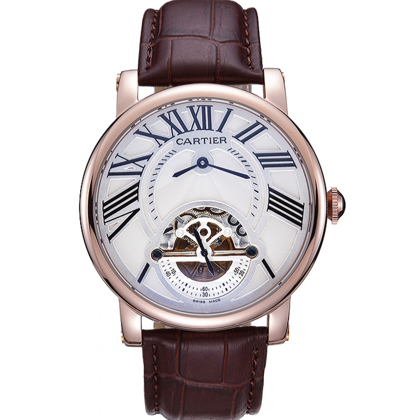 Cartier Rotonde Flying Tourbillon White Dial 621940