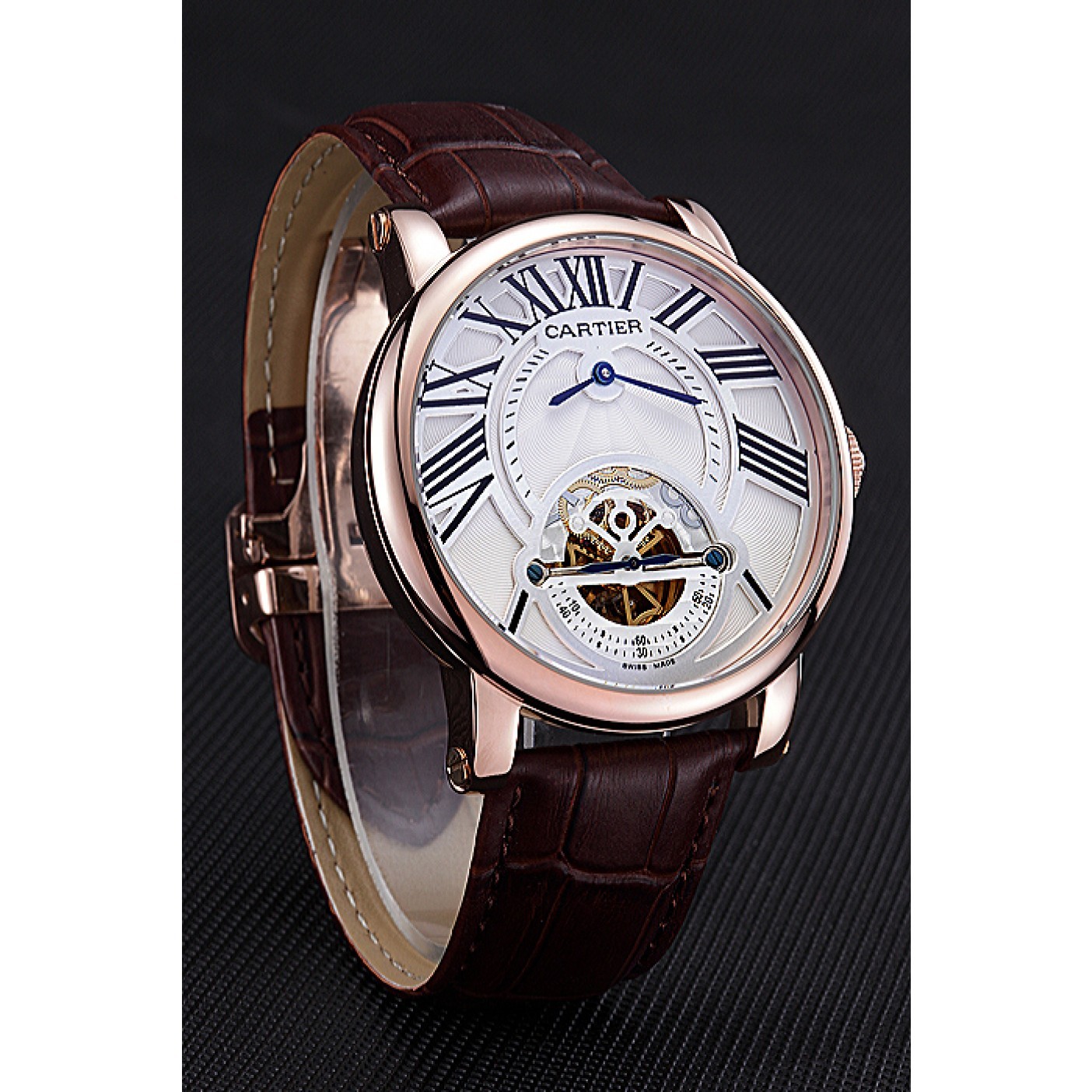 Cartier Rotonde Flying Tourbillon White Dial 621940