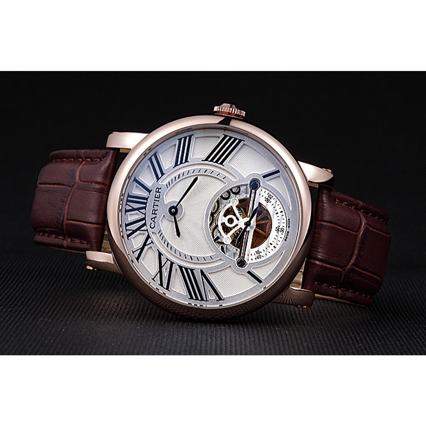 Cartier Rotonde Flying Tourbillon White Dial 621940