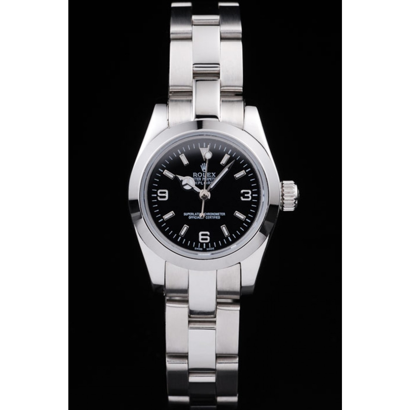 Rolex Explorer Polished Stainless Steel Black Dial 98089