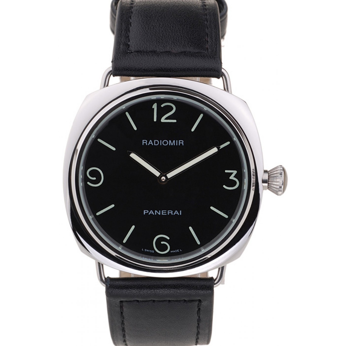 Panerai Radiomir Black Dial Black Leather Bracelet