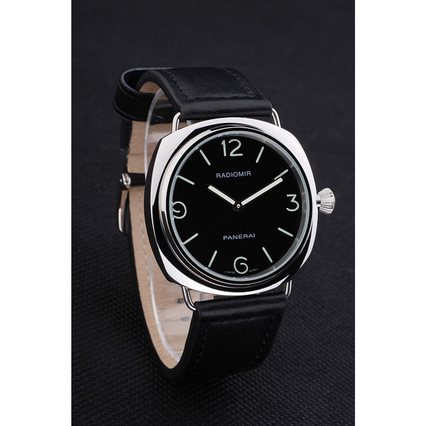 Panerai Radiomir Black Dial Black Leather Bracelet