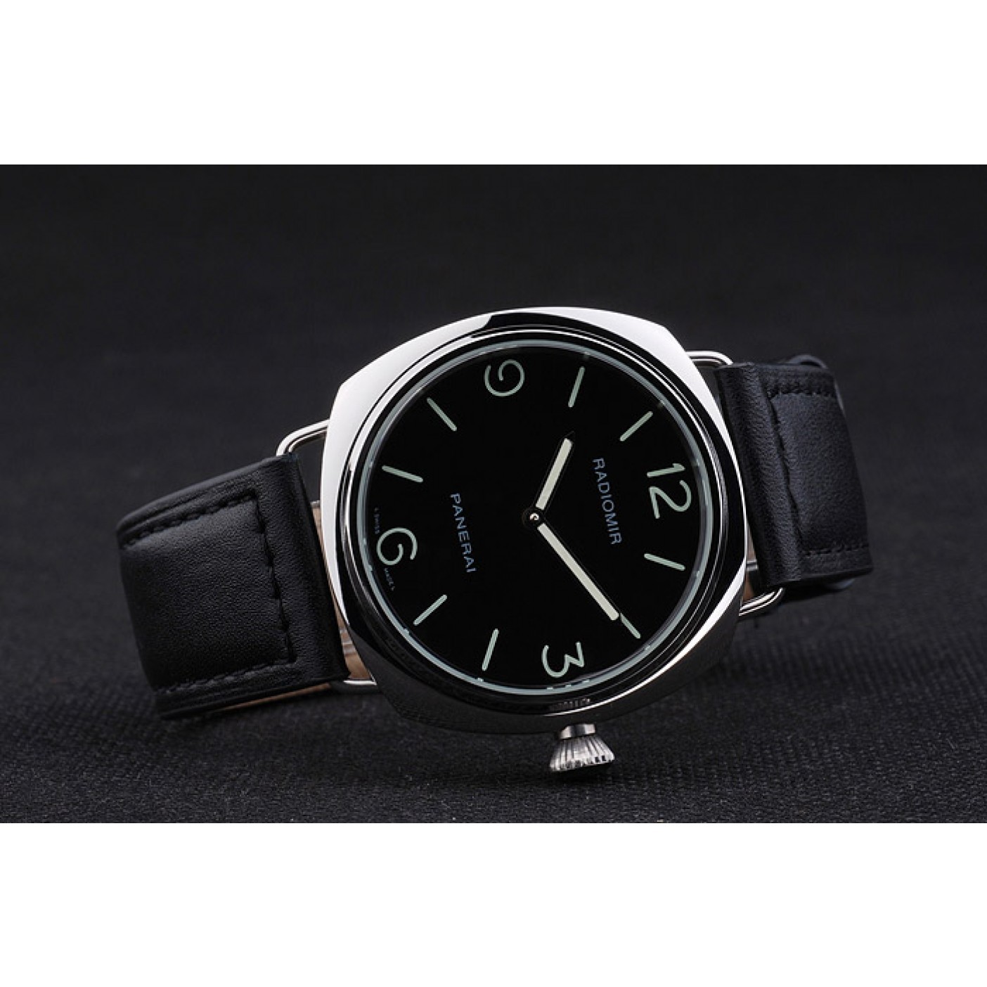 Panerai Radiomir Black Dial Black Leather Bracelet