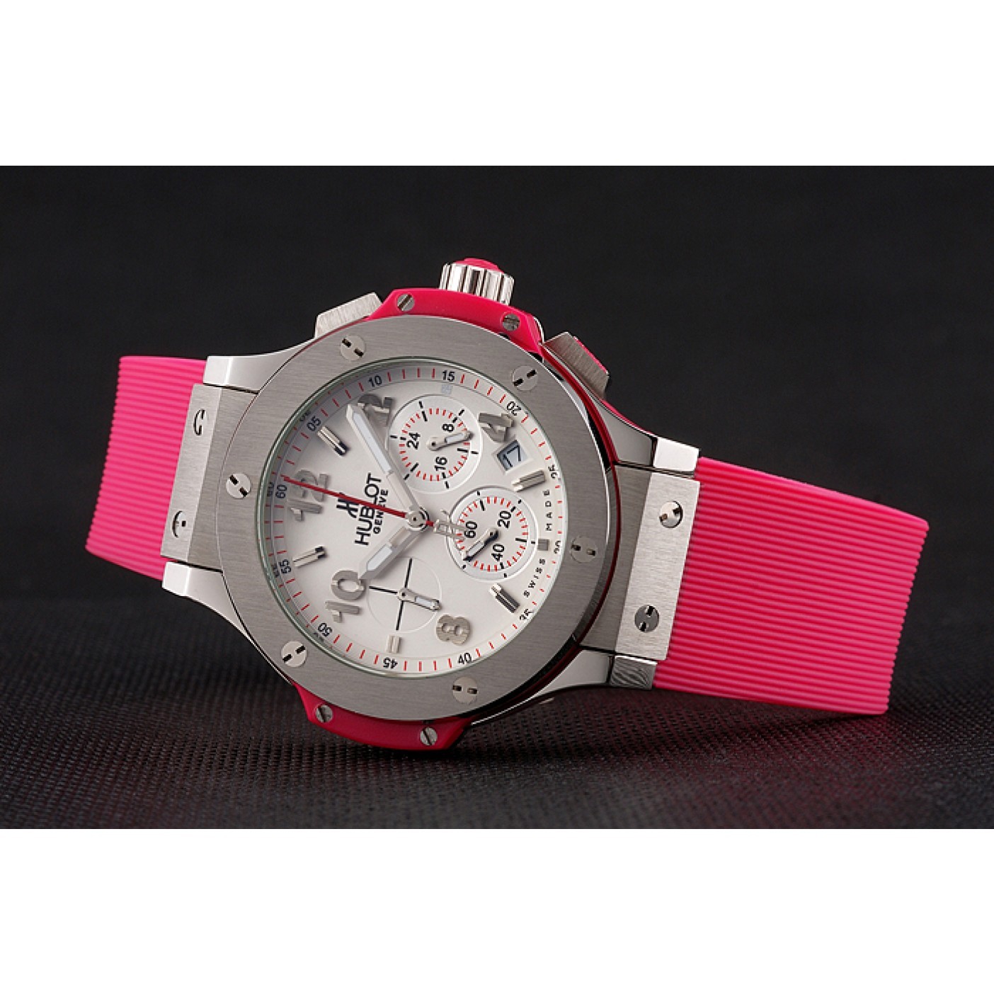 Hublot Big Bang Pink Strap White Dial Watch