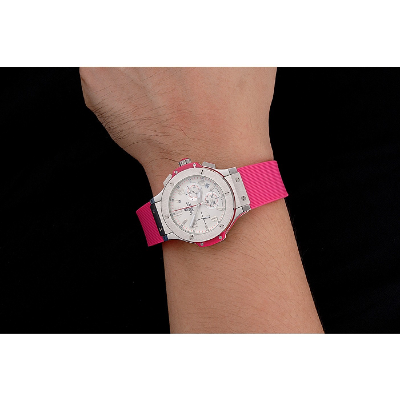 Hublot Big Bang Pink Strap White Dial Watch