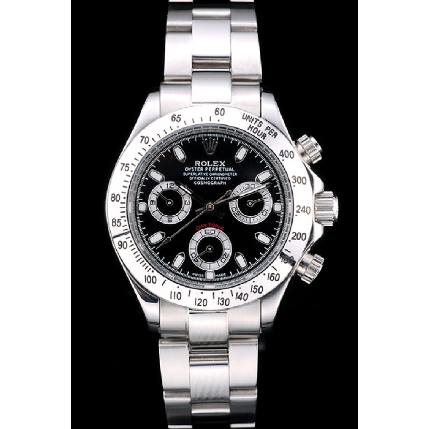 Rolex Daytona Lady Stainless Steel Case Black Dial Tachymeter