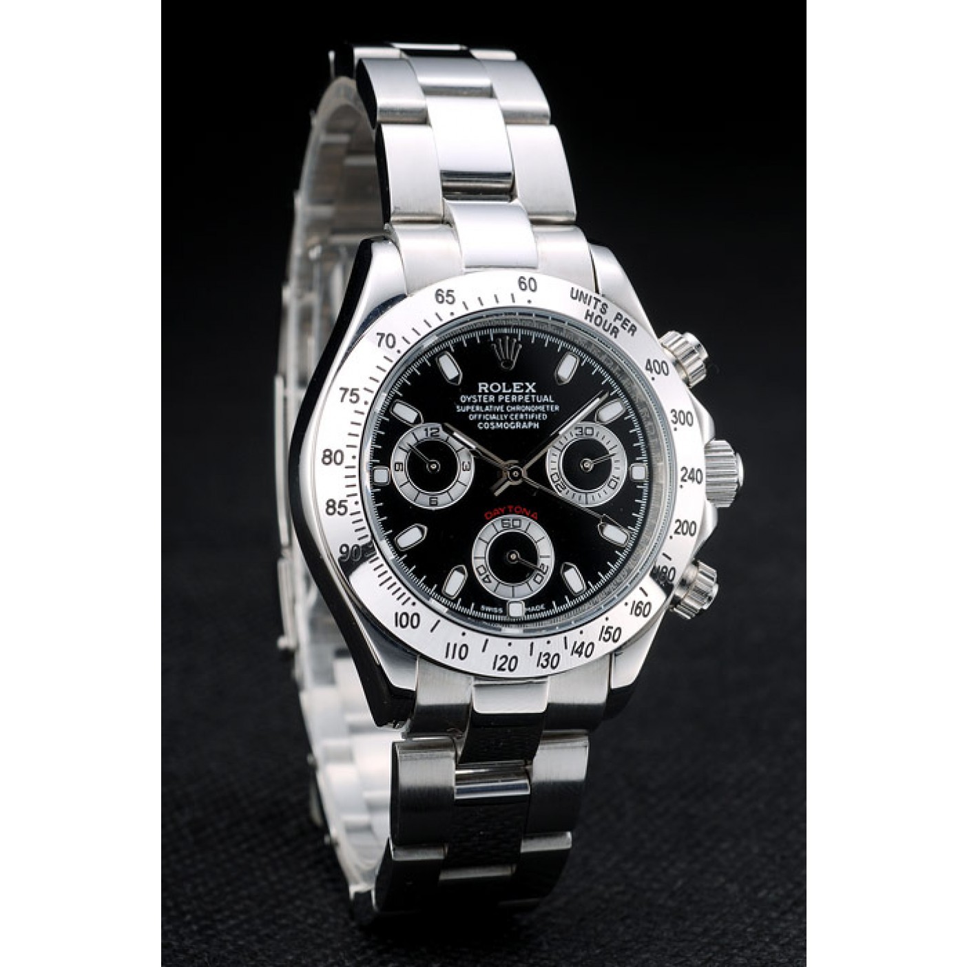 Rolex Daytona Lady Stainless Steel Case Black Dial Tachymeter