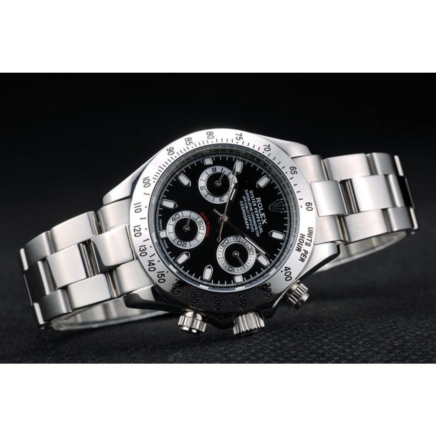 RepTime Watches Rolex Daytona Lady Stainless Steel Case Black Dial Tachymeter