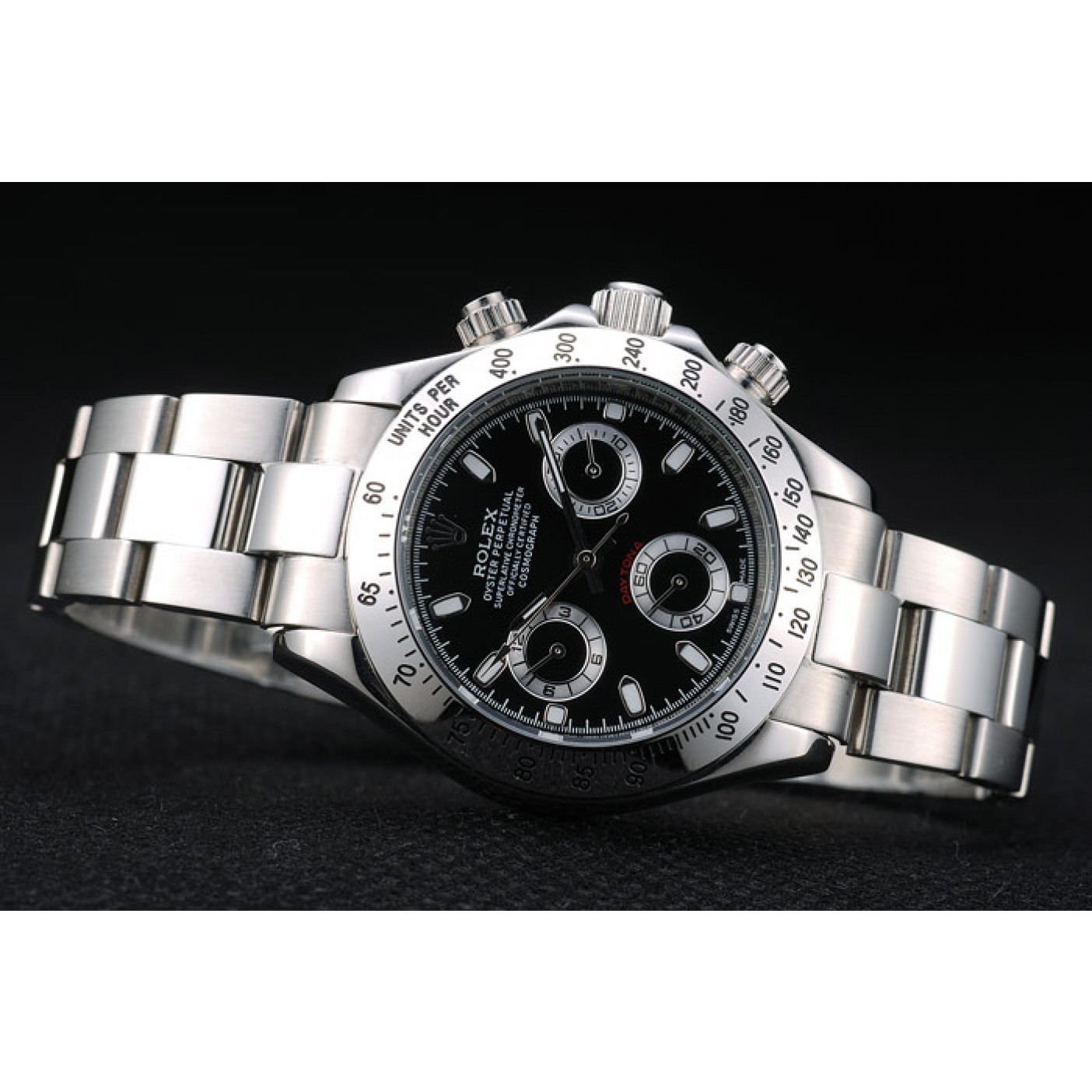 RepTime Watches Rolex Daytona Lady Stainless Steel Case Black Dial Tachymeter