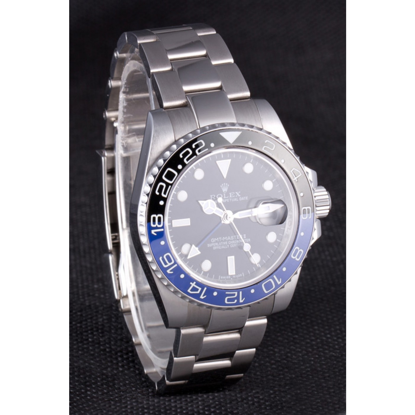 RepTime Watches Rolex GMT Master II Oyster Collection Brushed Stainless Steel Band 621492