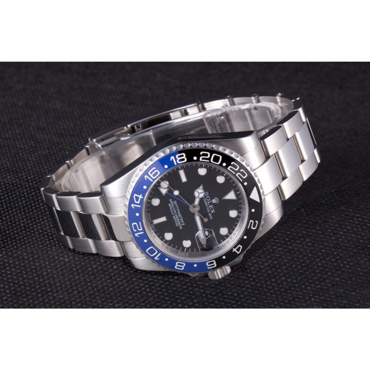 RepTime Watches Rolex GMT Master II Oyster Collection Brushed Stainless Steel Band 621492