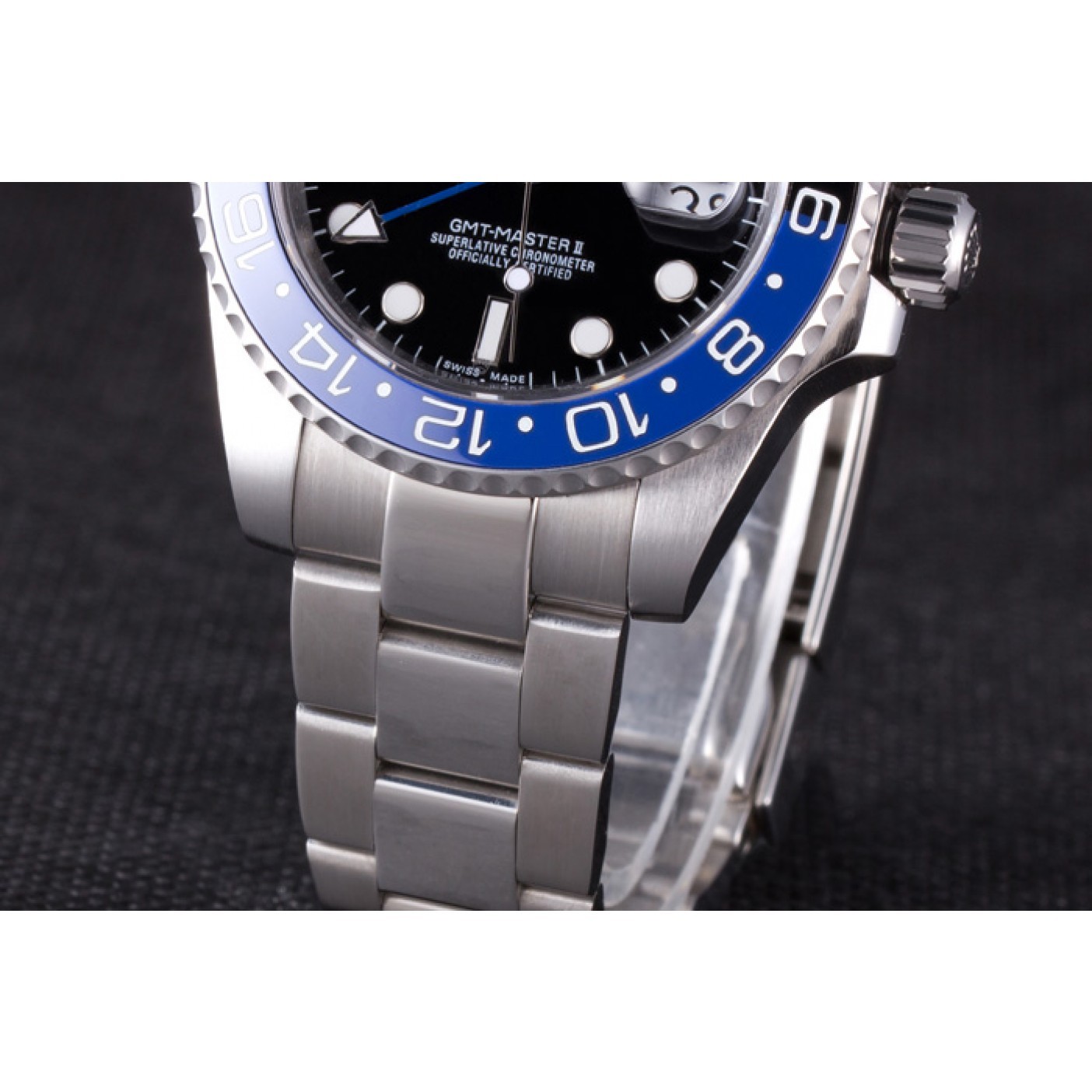 RepTime Watches Rolex GMT Master II Oyster Collection Brushed Stainless Steel Band 621492