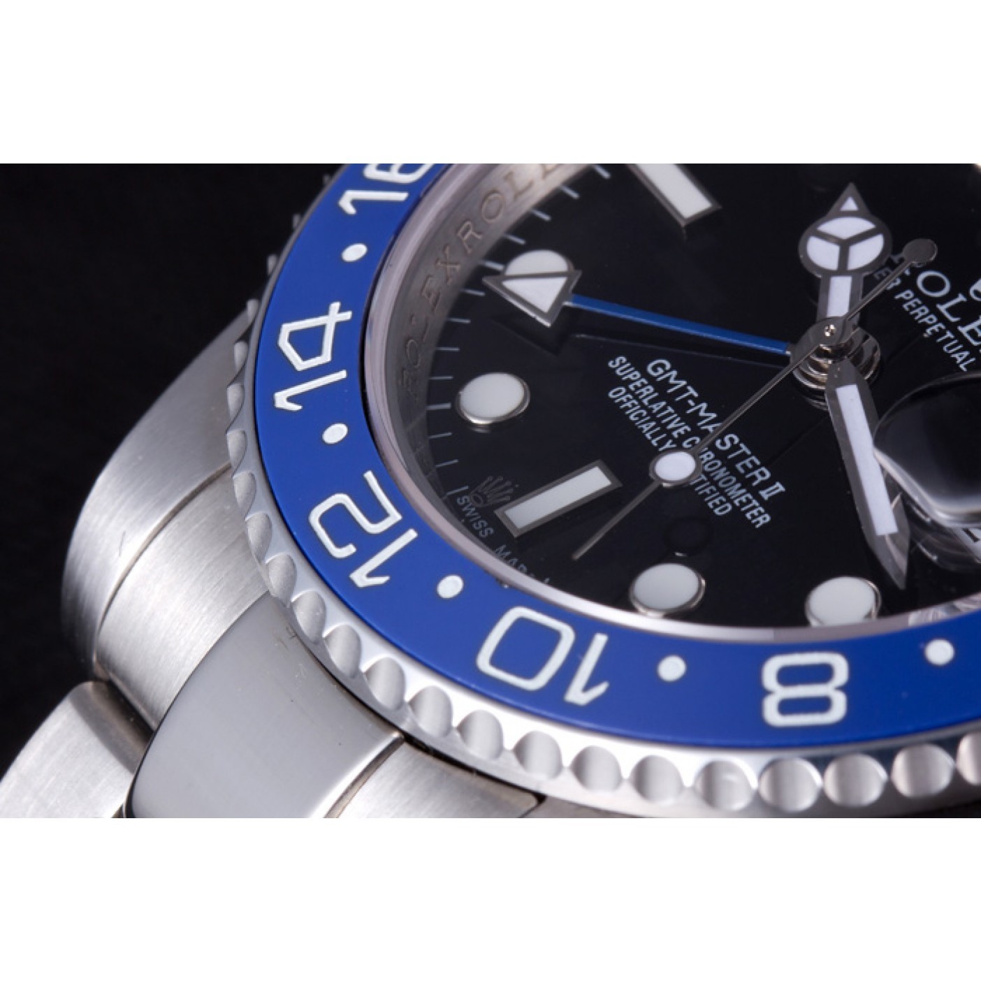 RepTime Watches Rolex GMT Master II Oyster Collection Brushed Stainless Steel Band 621492