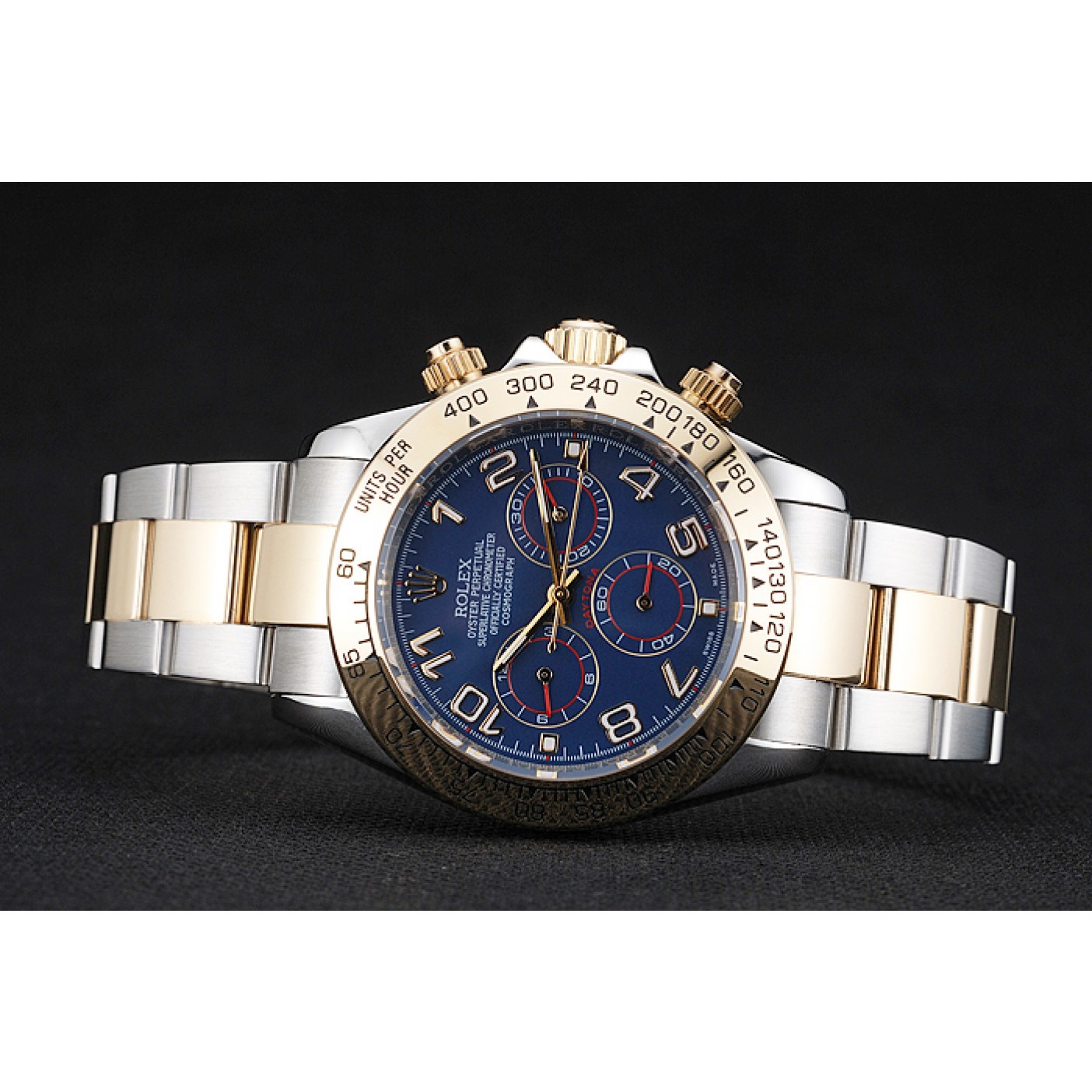 RepTime Watches Rolex Cosmograph Daytona Blue Dial Two Tone Stainless Steel Bracelet 1454246