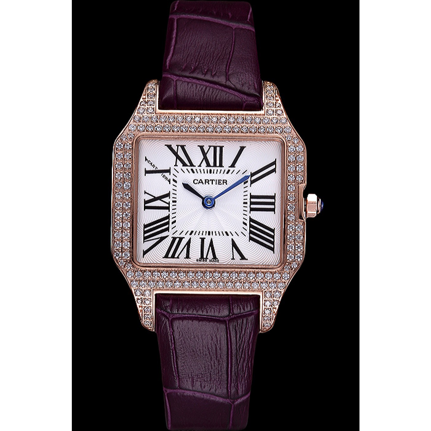 Cartier Santos 100 Diamond Rose Gold Bezel 621913