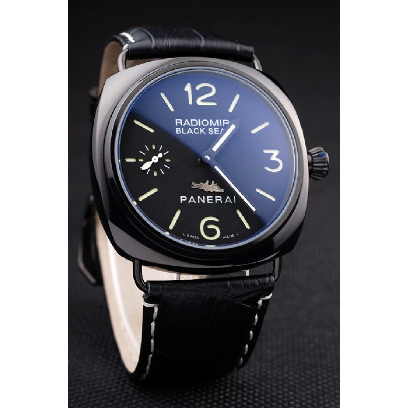 Panerai Radiomir Black Ceramic Case Black Dial Black Leather Strap 98135