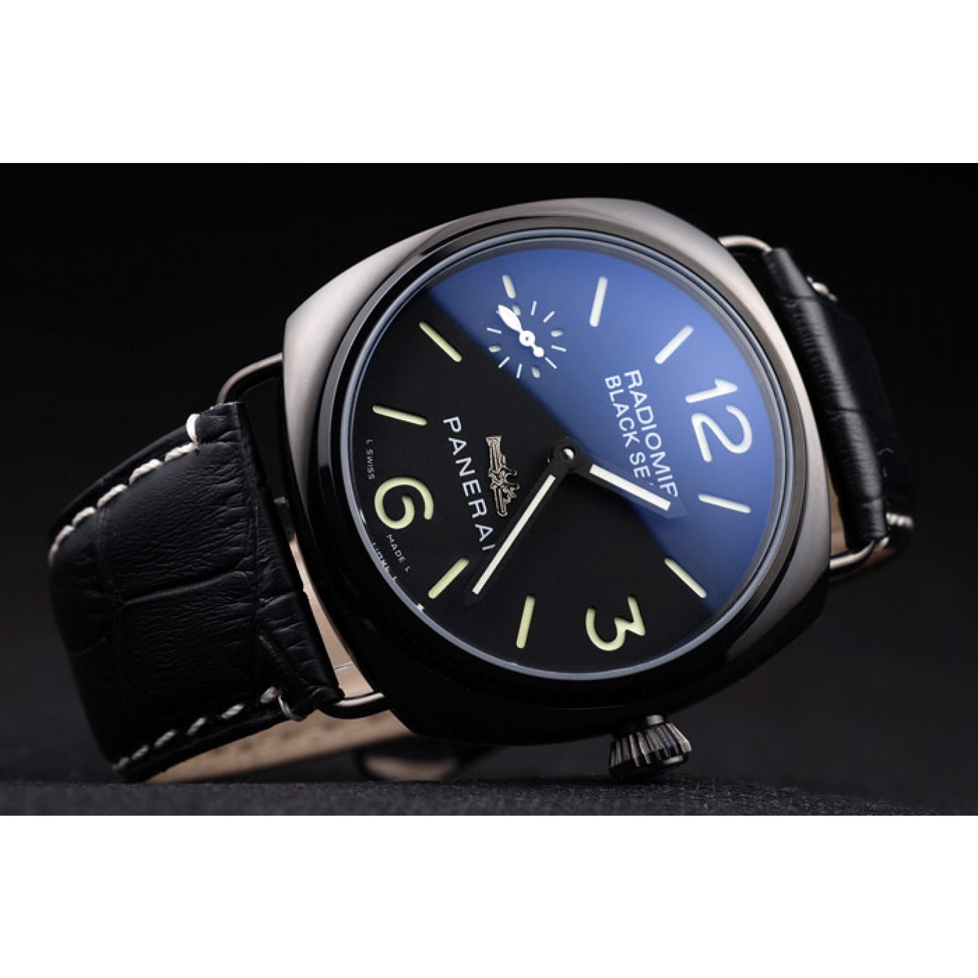 Panerai Radiomir Black Ceramic Case Black Dial Black Leather Strap 98135