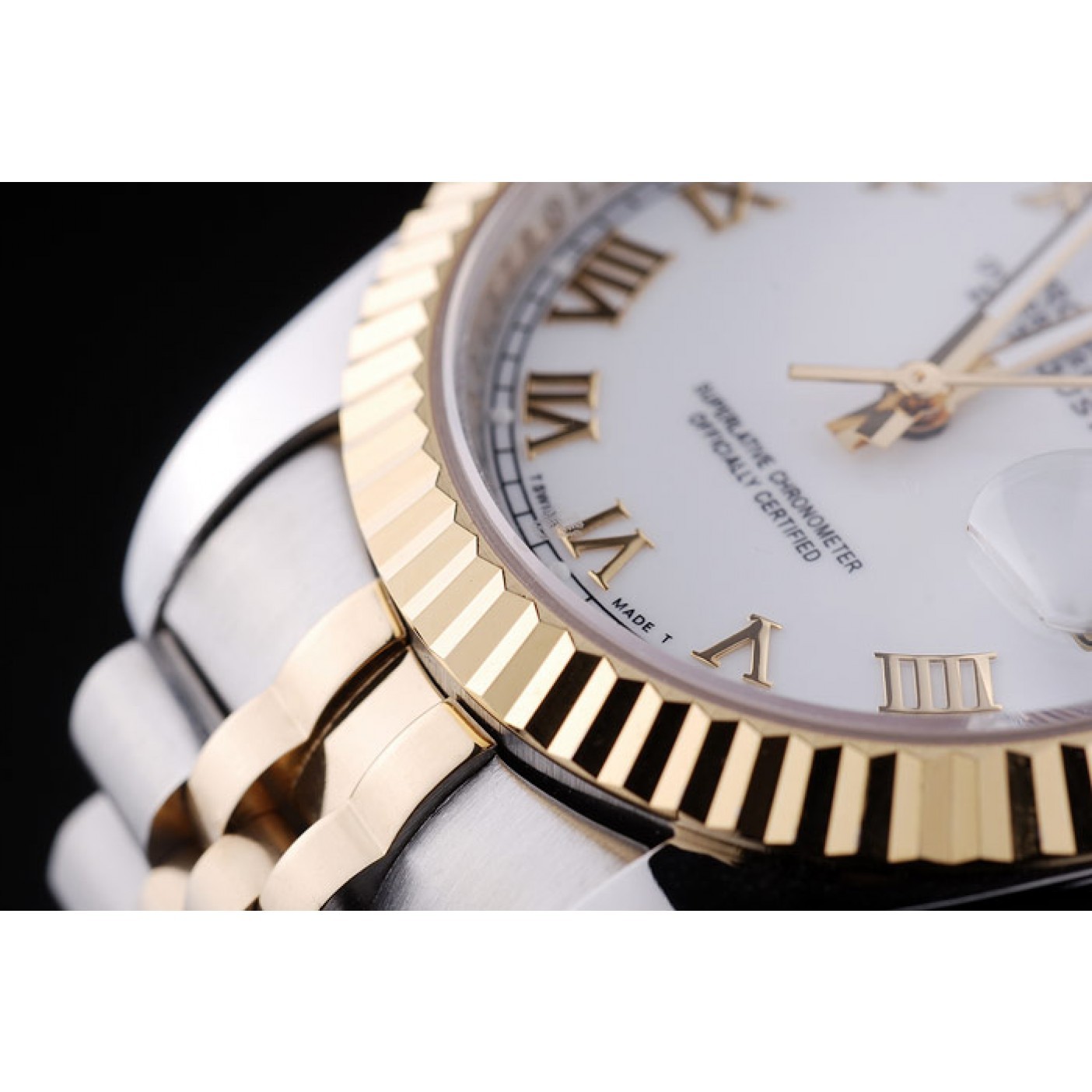 RepTime Watches Rolex Datejust White Dial Ribbed Bezel 7451