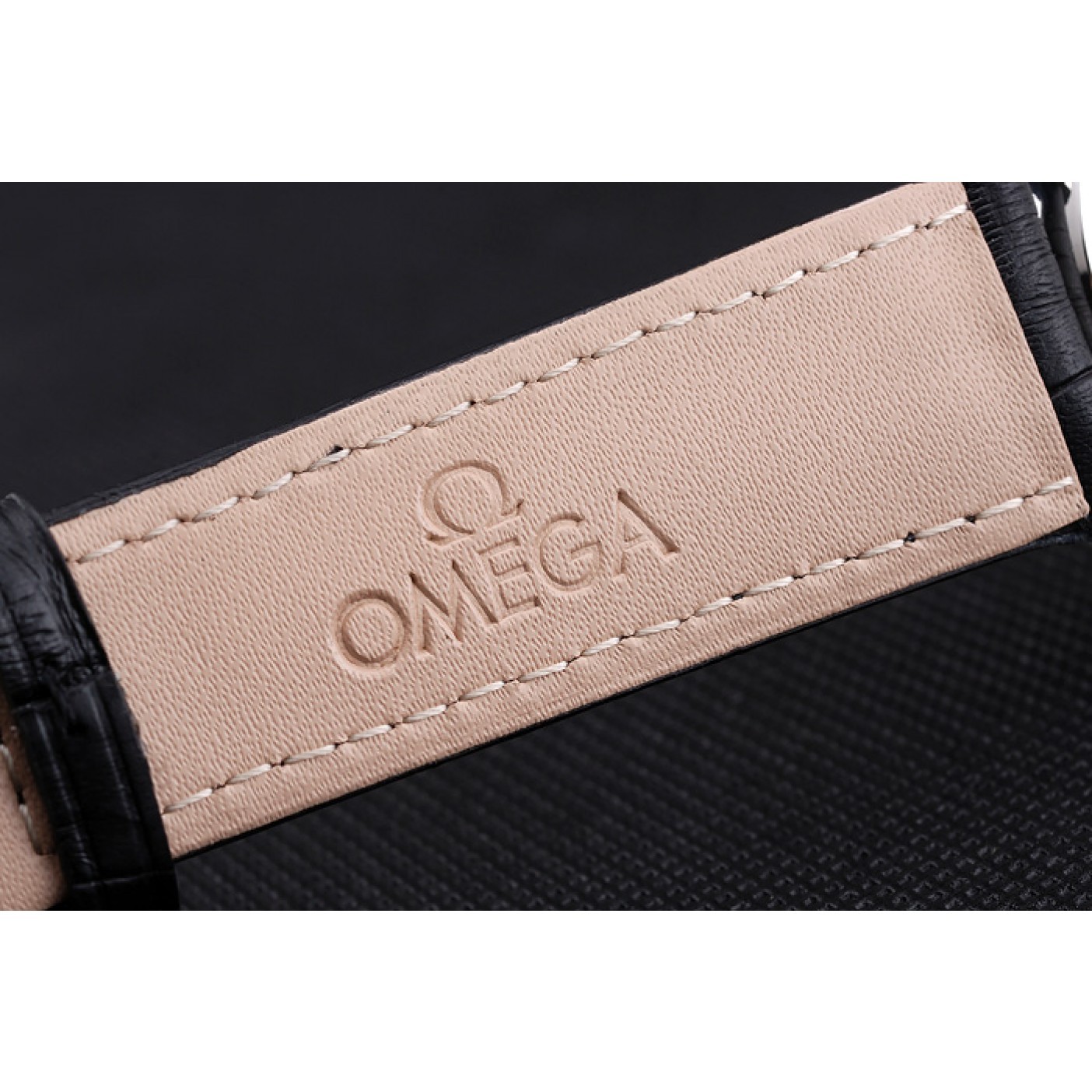 Omega De Ville Prstige Co-Axial White Dial Silver Case Black Leather Strap Roman Numeral