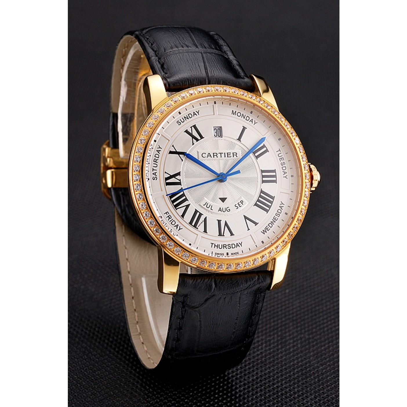 Swiss Cartier Ballon Bleu GMT Silver Dial Rose Gold Case And Bracelet